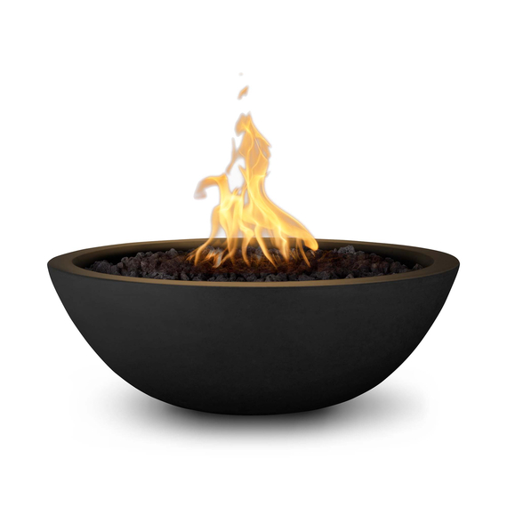 Sedona 27" Black GFRC Concrete Fire Bowl