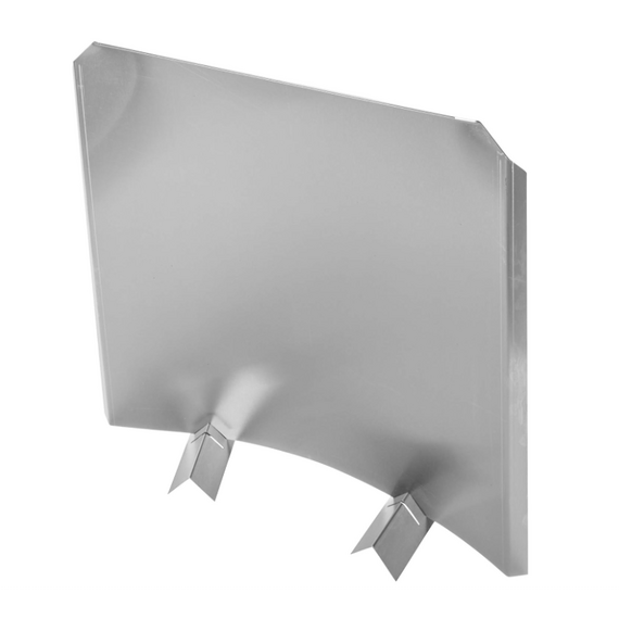 24 Inch Stainless Steel Radiant Fireplace Fireback Side View