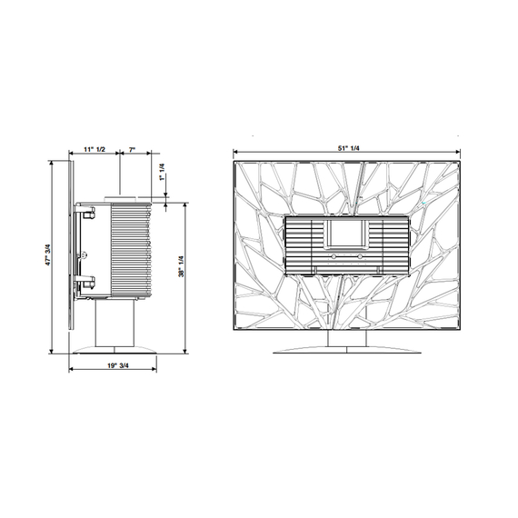 Invicta Gaya Feuille Leaf Cast Iron Wood Stove Spec Sheet