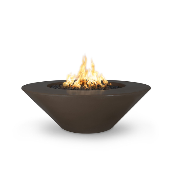 Cazo Wide Ledge Concrete Fire Bowl in Chocolate Finish
