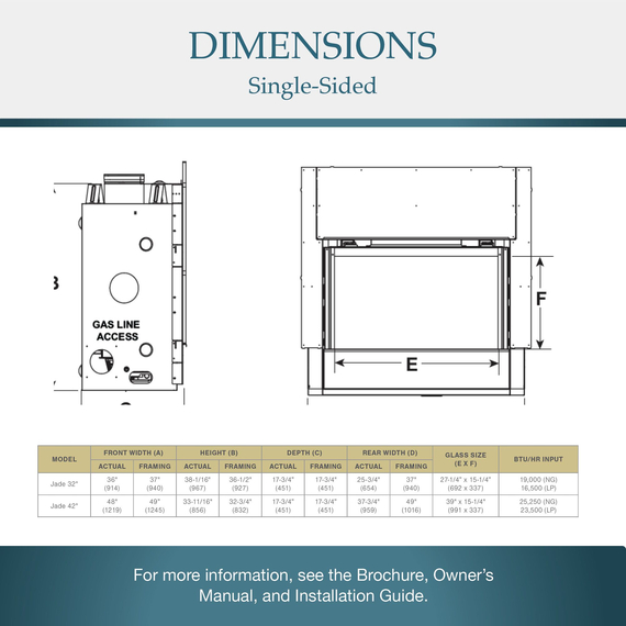 Jade Series Dimension