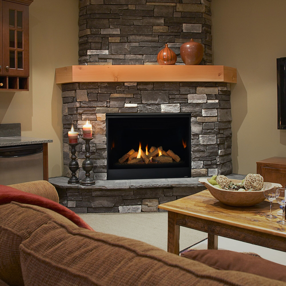 Majestic Quartz Direct Vent Gas Fireplace Installed