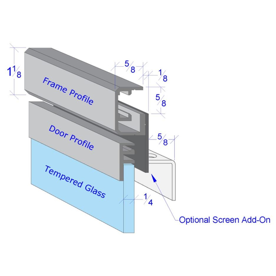 Somerton Heatilator Fireplace Glass Door Frame Detail