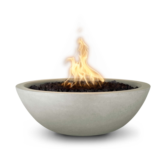 Sedona Round GFRC Concrete Fire Bowl in Ash