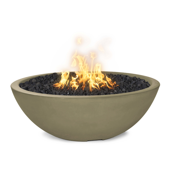 Sedona Narrow Ledge Concrete Fire Bowl in Ash Finish