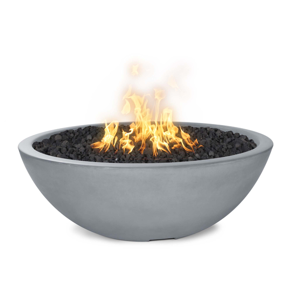 Sedona Narrow Ledge Concrete Fire Bowl in Gray Finish