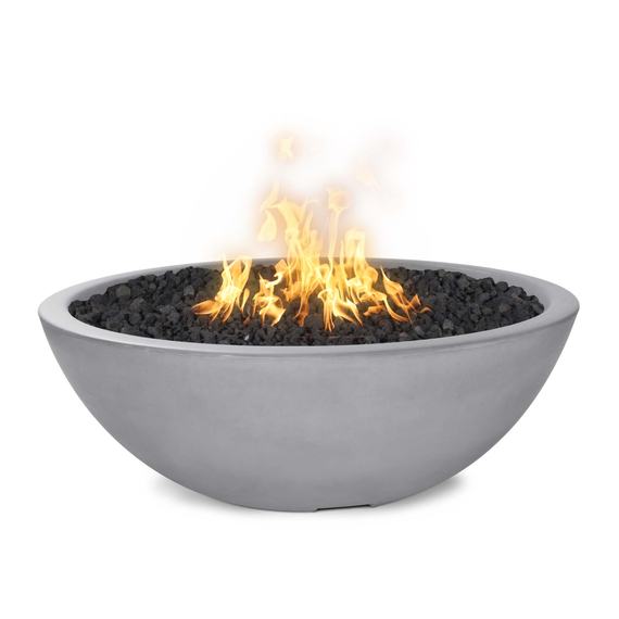 Sedona Narrow Ledge Concrete Fire Bowl in Natural Gray Finish