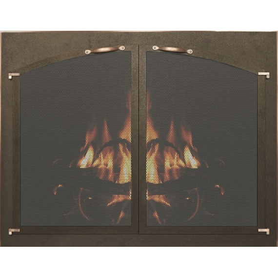 Prefab Arch Conversion Cabinet Gate Mesh Fireplace Door - No Glass