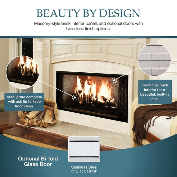 Royalton 42 Inch Wood Fireplace by Majestic
