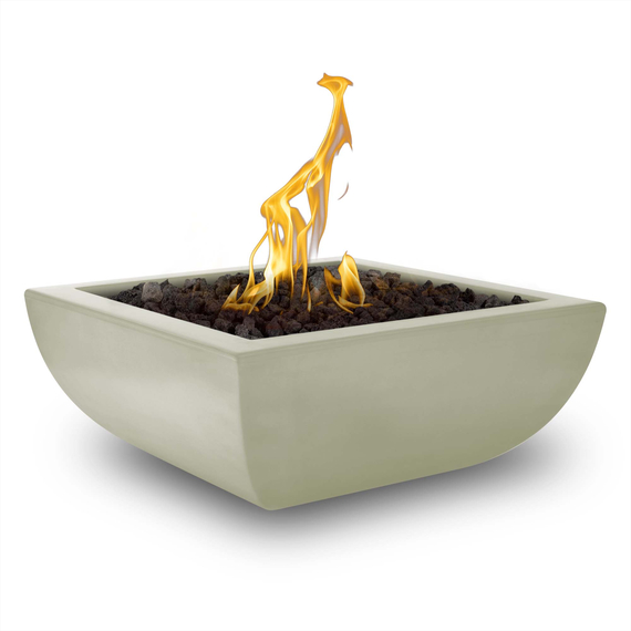Avalon Square GFRC Concrete Fire Bowl in Ash