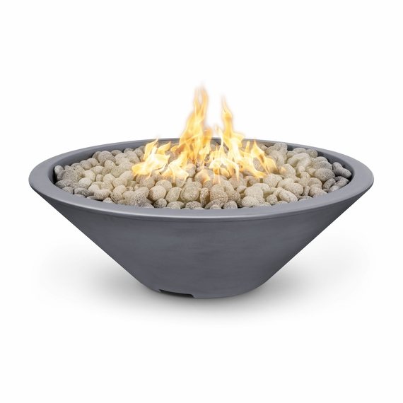 Cazo Narrow Ledge Concrete Fire Bowl in Gray Finish