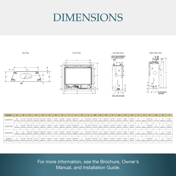 Majestic Quartz Product Dimension