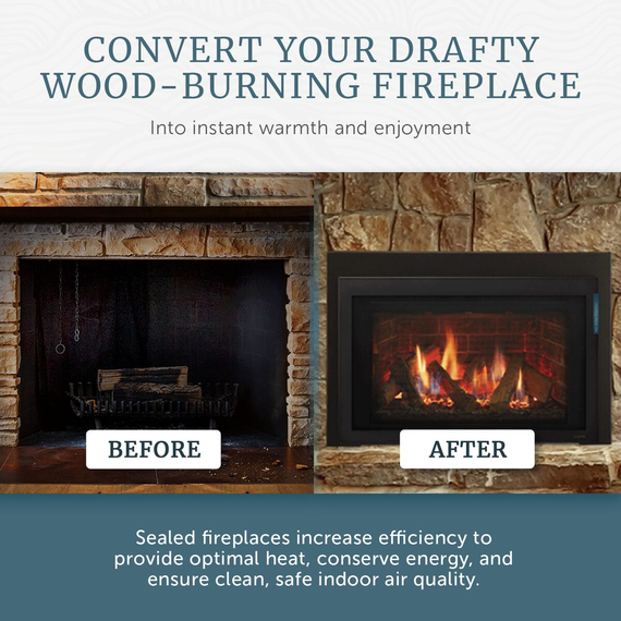 A Comparison of Sealed Fireplaces: Before and After