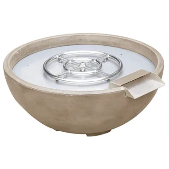 True Flame 30" Adobe GFRC Gas Fire Bowl TF-GFRC-FBW-30