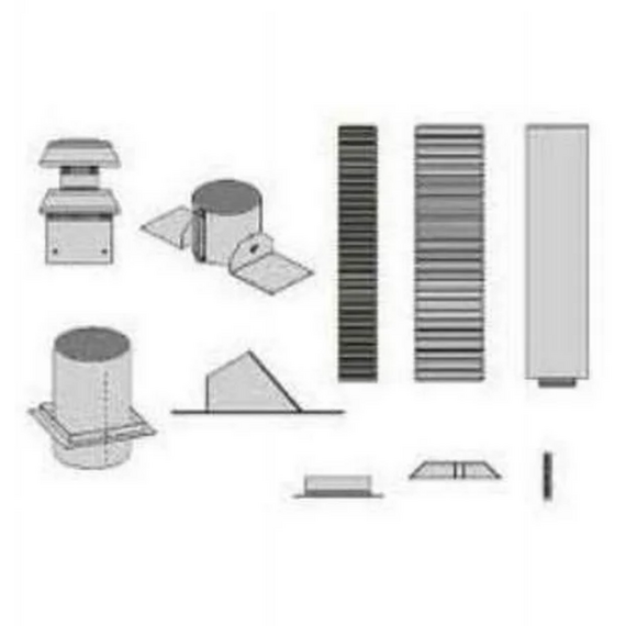 Empire Direct Vent Horizontal 4" x 7" Diameter x 36" Long Flexible Vent With Vinyl Siding Kit