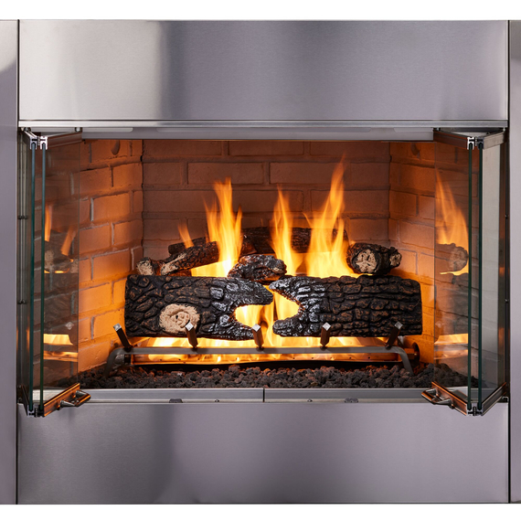 Majestic Villawood 36" Outdoor Wood Fireplace - ODVILLA-36x-B