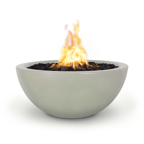 Luna Round GFRC Concrete Fire Bowl in Ash