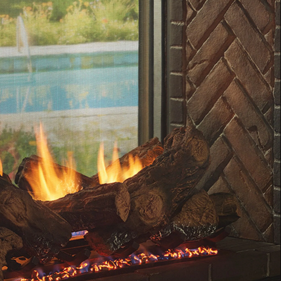 Outdoor Lifestyle Fortress 36" Indoor/Outdoor See-Through Gas Fireplace - ODFORTG-36