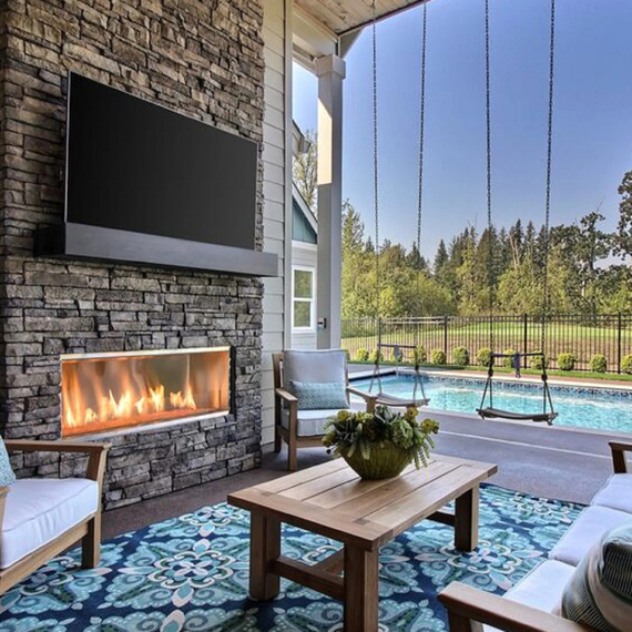 Sleek Outdoor Lifestyle Lanai 48" Outdoor Gas Fireplace