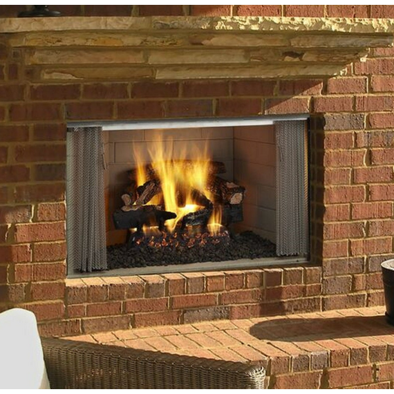 Outdoor Lifestyle Villawood 36" Outdoor Traditional Refractory Wood Fireplace