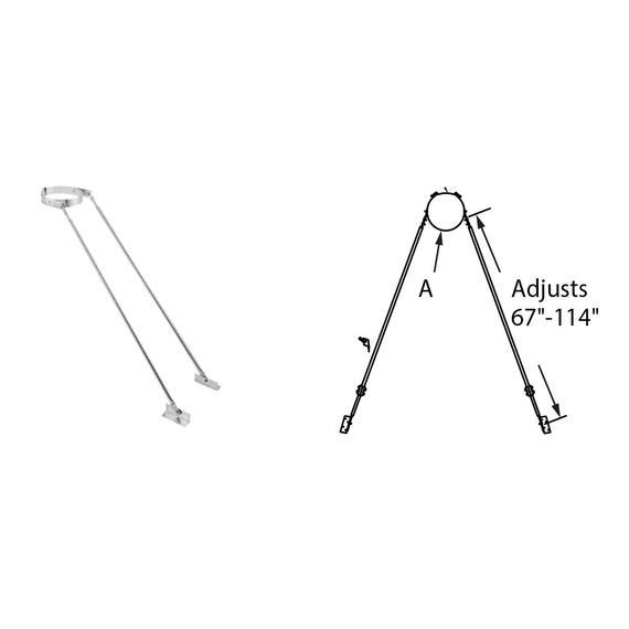 Adjustable Extended Roof Bracket Size