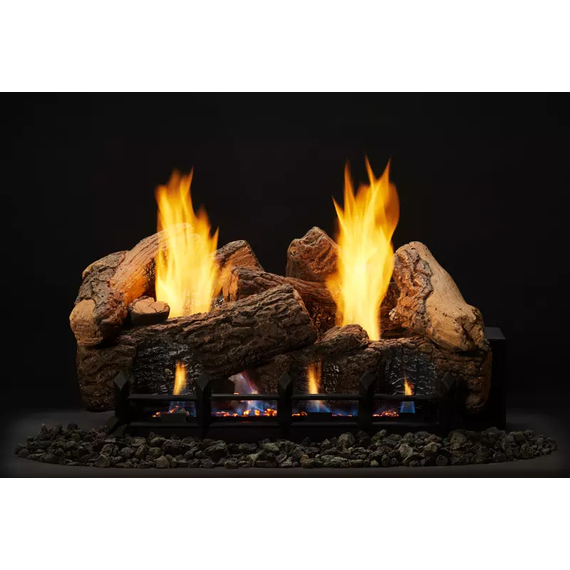 Monessen Berkley Oak Refractory 30" Ventless Gas Log Set