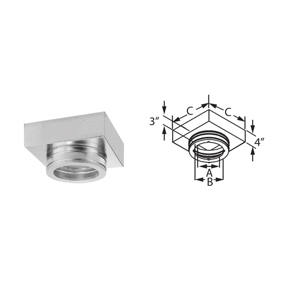 Flat Ceiling Support Box Size