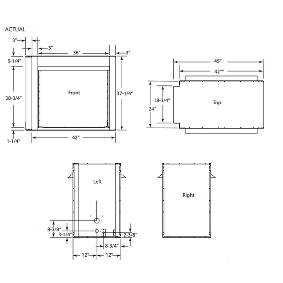 Monessen Lo-Rider 36" See-through Installled