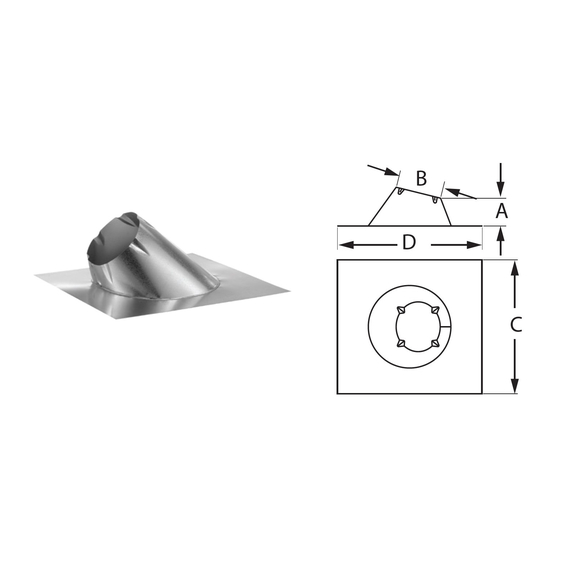 Adjustable Roof Flashing Size