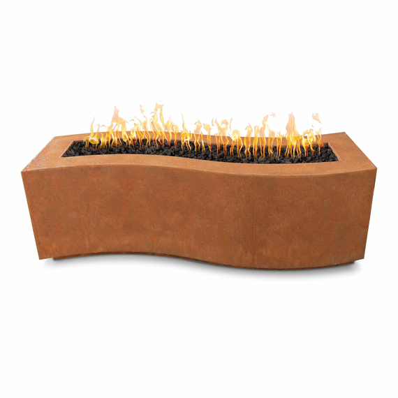 The Outdoor Plus Billow Rectangular Powder Coated Metal Fire Pit