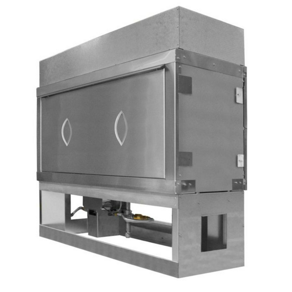 Firegear Outdoors LED Kalea Bay 60 Inches Linear Outdoor Fireplace | OFP-60LECO-PLED With Weather Cover In Use