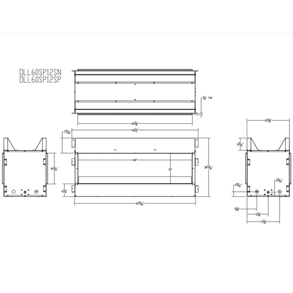 Regal Rectangular Powder Coated Metal Fire Pit 60 Inches Specifications