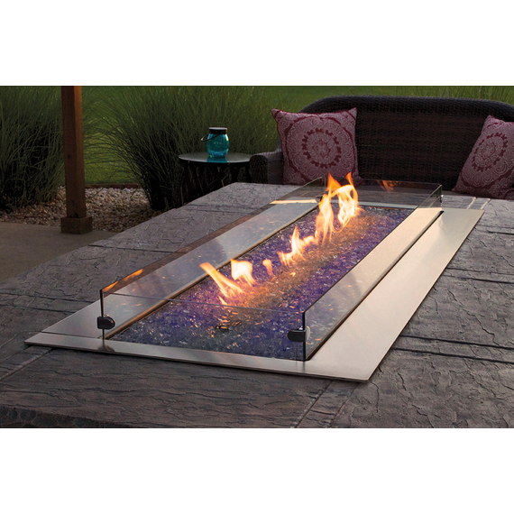 White Mountain Hearth Carol Rose Coastal Collection Linear 48" Outdoor Fire Pit