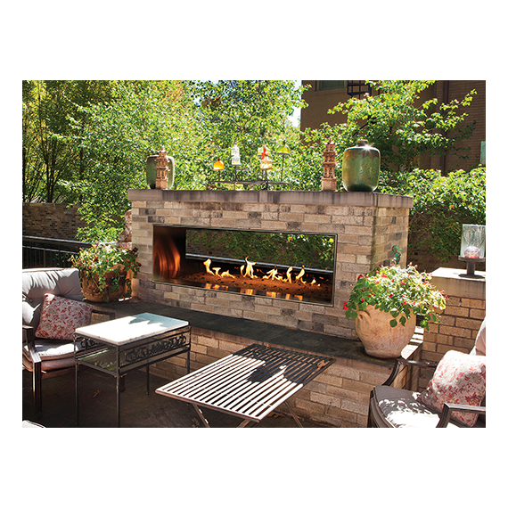 White Mountain Hearth Carol Rose Coastal Collection Linear See-Through 60" Outdoor Fireplace