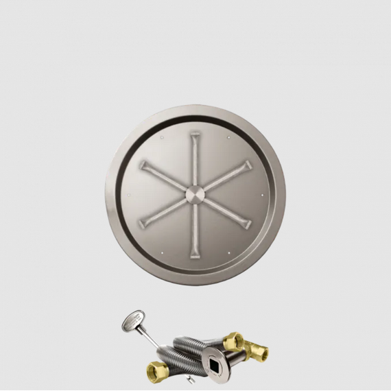 Firegear Round Drop-In Stainless Steel Burner Systems | FPB in MT 19 Inches