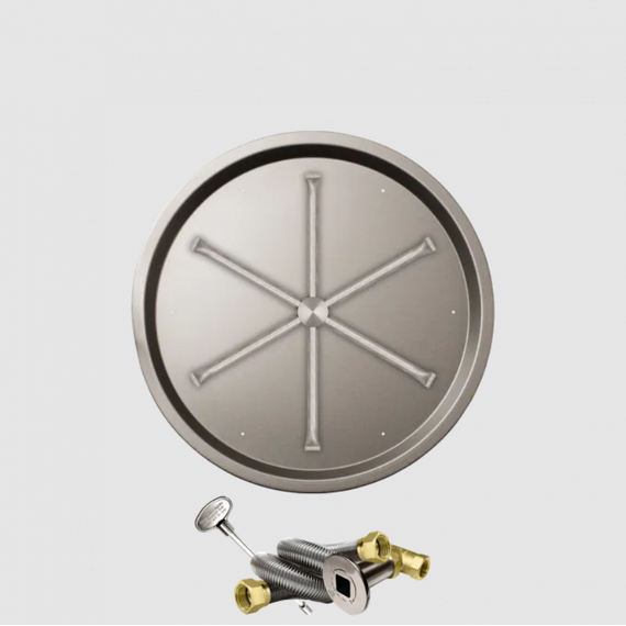 Firegear Round Drop-In Stainless Steel Burner Systems | FPB in MT 25 Inches