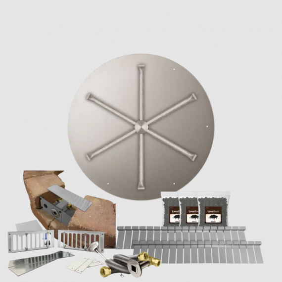 Firegear 26" to 29" SRW/Paver Kits Round Spur Flat Match Throw Ignition Stainless Steel Series | FPB