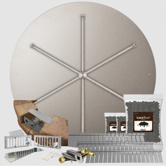 Firegear 44" to 47" SRW/Paver Kits Round Spur Flat Match Throw Ignition Stainless Steel Series | FPB