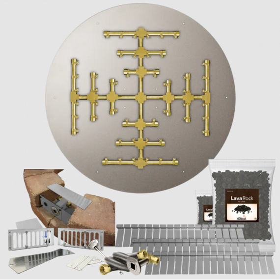 Firegear 29" to 33" SRW/Paver Kits Round Snowflake Flat Match Throw Ignition Pro Series | FPB