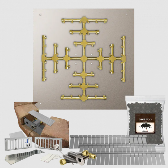 Firegear 30" to 35" SRW/Paver Kits Square Snowflake Flat Match Throw Ignition Pro Series | FPB