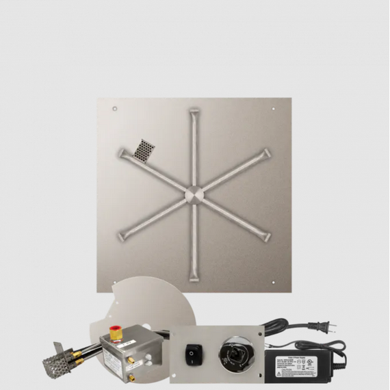 Firegear Square Flat Stainless Steel Burner Systems | FPB in AWS 25 Inches