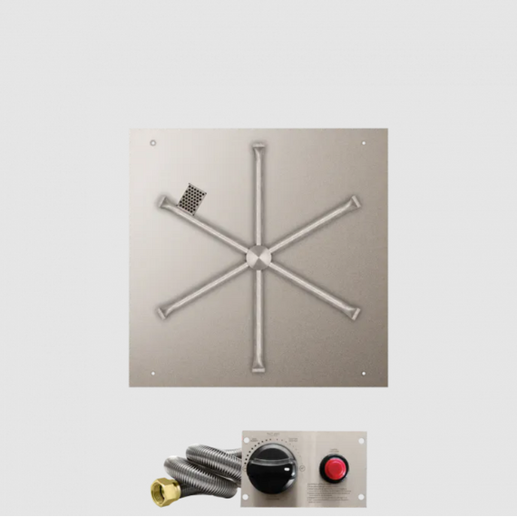 Firegear Square Flat Stainless Steel Burner Systems | FPB in TPSI 25 Inches
