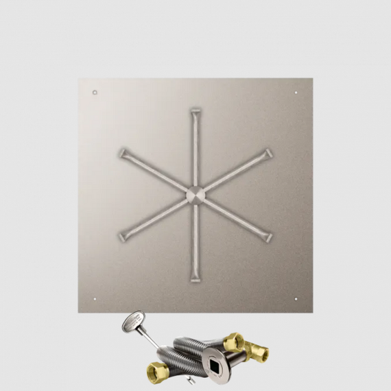 Firegear Square Flat Stainless Steel Burner Systems | FPB in MT 30 Inches
