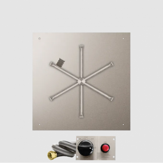 Firegear Square Flat Stainless Steel Burner Systems | FPB in TPSI 30 Inches