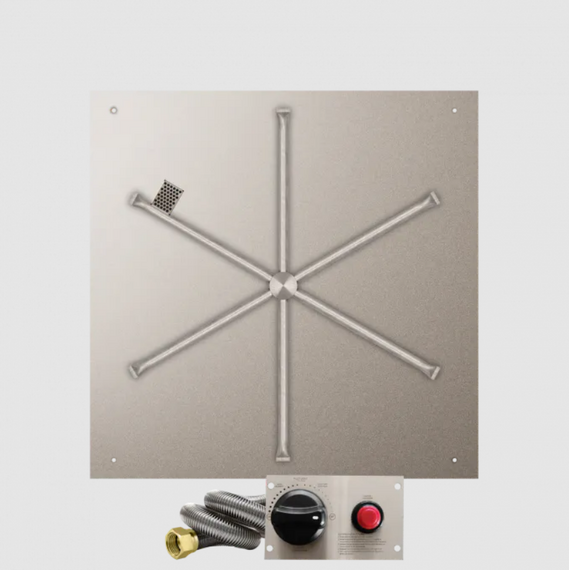 Firegear Square Flat Stainless Steel Burner Systems | FPB in TPSI 34 Inches