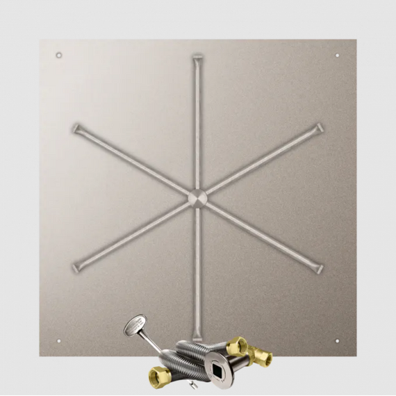 Firegear Square Flat Stainless Steel Burner Systems | FPB in MT 40 Inches