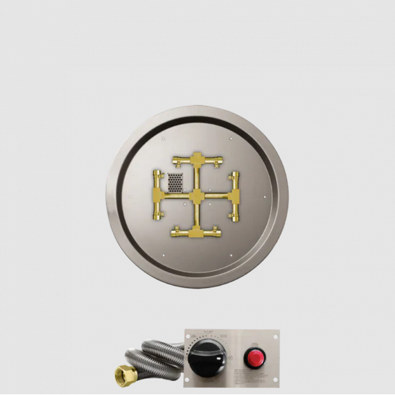 Firegear Round Drop-In Snowflake Pro Series Burner Systems | FPB in TPSI 19 Inches
