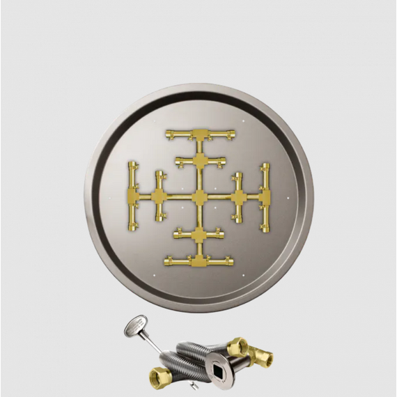 Firegear Round Drop-In Snowflake Pro Series Burner Systems | FPB in MT 25 Inches