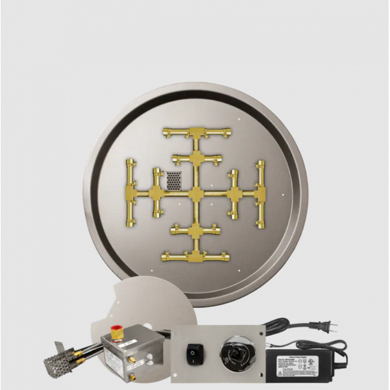 Firegear Round Drop-In Snowflake Pro Series Burner Systems | FPB in AWS 25 Inches