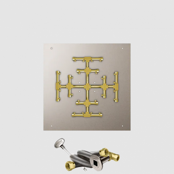 Firegear Square Flat Snowflake Pro Series Burner Systems | FPB in MT 25 Inches